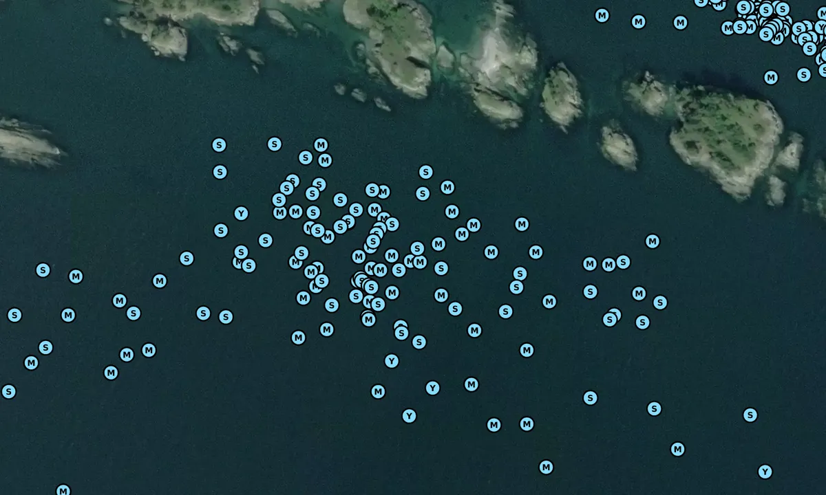 Satelite image of Sucia Island - Cluster Island